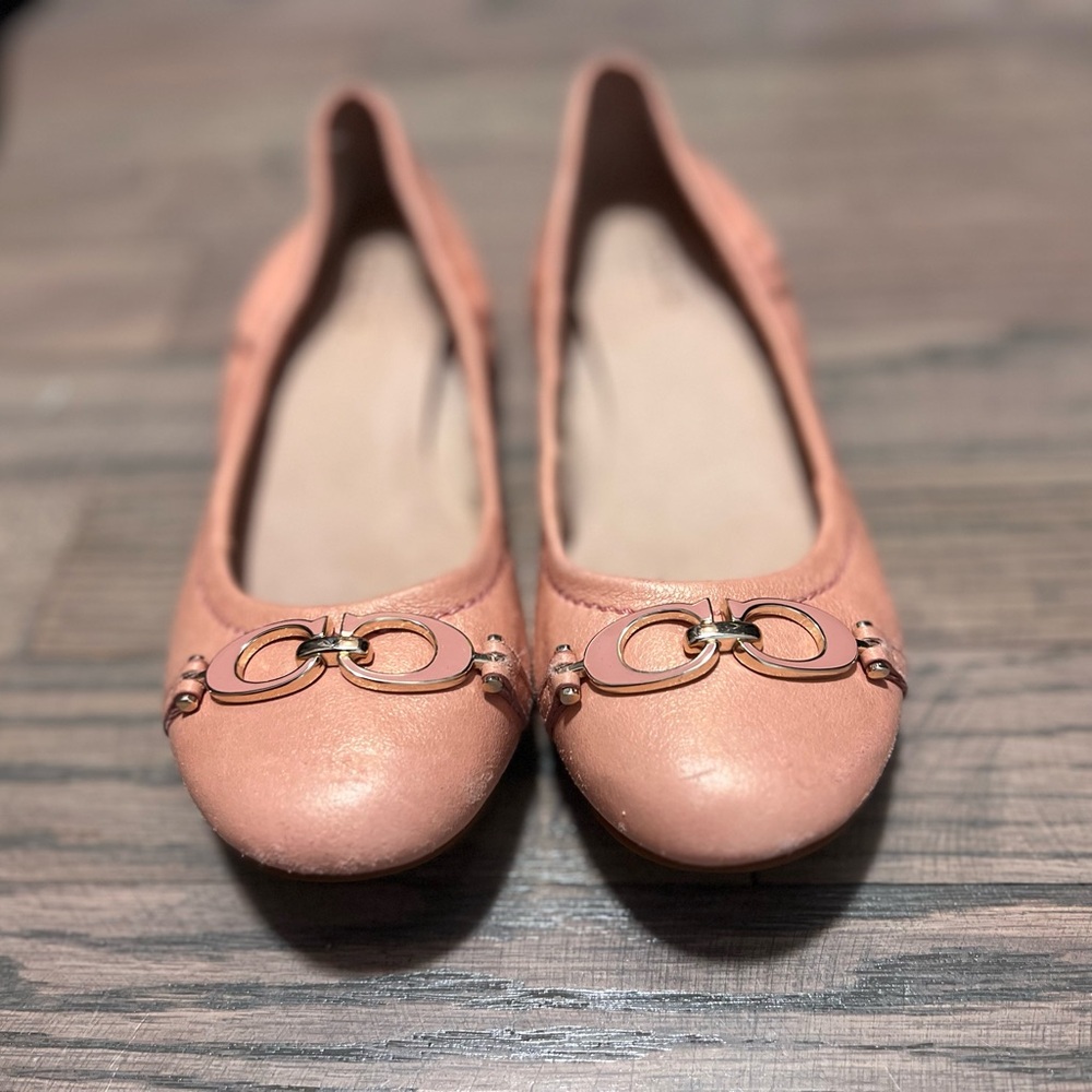 Coach ballet flats women’s shoes size 6 pale pink slip on - Picture 7 of 13